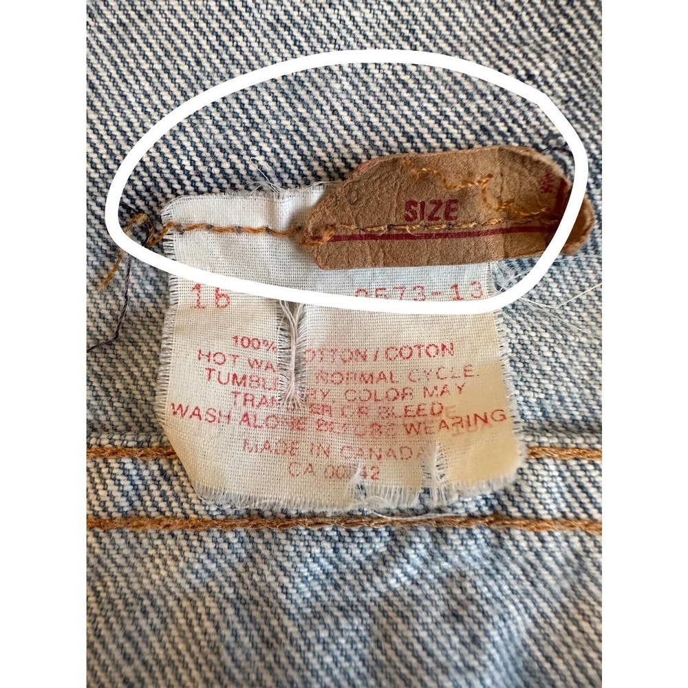 Levi's Strauss Vtg Light Acid Wash Y2K JacketYouth Girls Size 16 with Issues - Picture 9 of 11